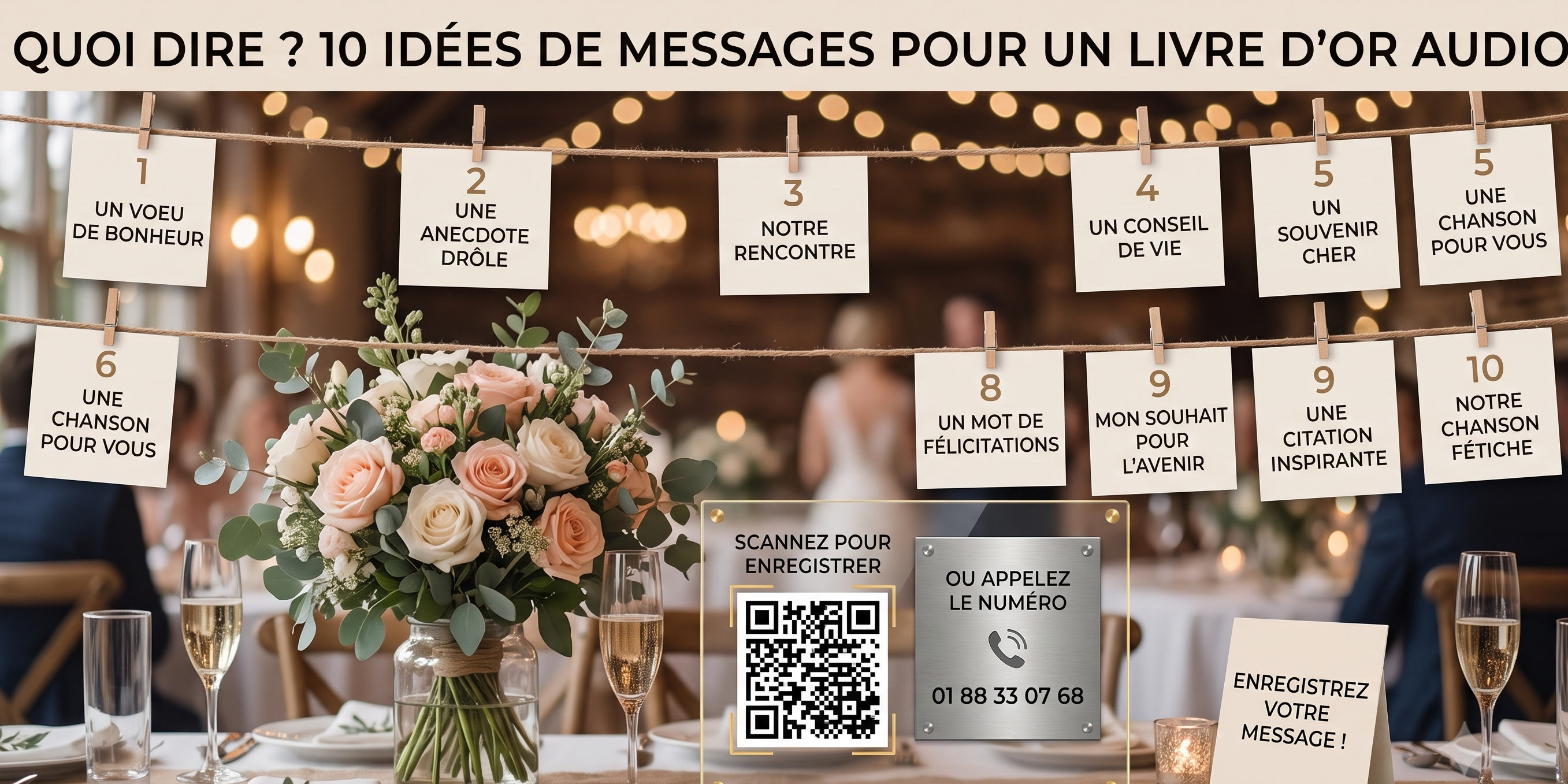 Quoi dire ? 10 idées de messages pour un livre d'or audio